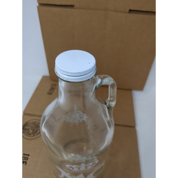 Majesty's Cup Cola Bottle MC PRF Est. 1558 Soda 32 oz. Clear Glass w/ Handle VTG - Picture 4 of 8